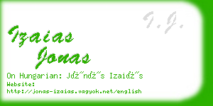 izaias jonas business card